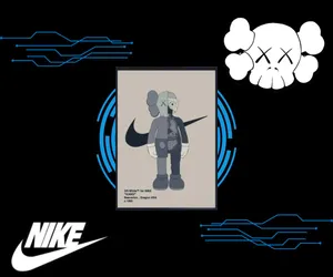 Exclusive Kaws X Nike Collaboration Sneakers Wallpaper