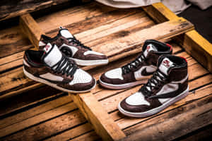 Exclusive Travis Scott Jordan 1 - A Fusion Of Hip-hop And Sneaker Culture Wallpaper