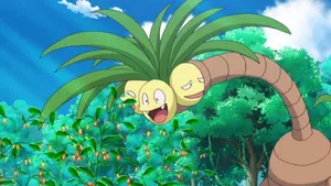 Exeggutor Against A Background Of Trees Wallpaper