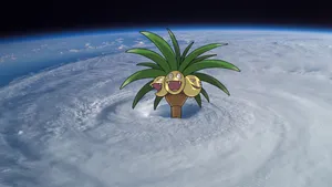 Exeggutor At Eye Of Cyclone Wallpaper