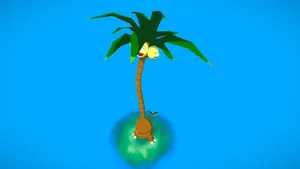 Exeggutor In Blue Background Wallpaper