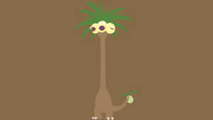 Exeggutor In Dark Brown Background Wallpaper