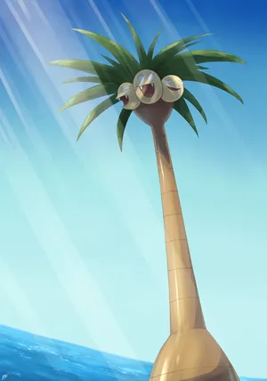 Exeggutor Under Shining Light Wallpaper