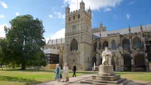 Exeter Cathedral Sunny Day Wallpaper