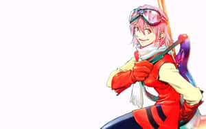 Exhilarating Haruko Haruhara In Action Wallpaper