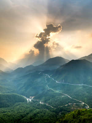 Expansive Landscape In Banff National Park, Canada Wallpaper