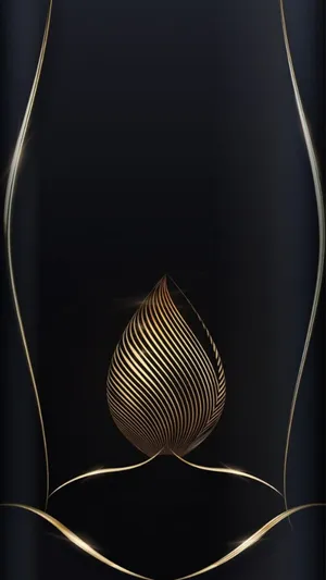 Expensive Gold Flower Lining Wallpaper