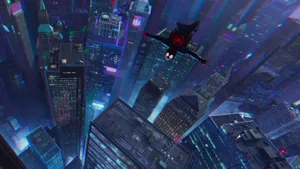 Experience A Web-slinging Adventure In 4k With Spider-man: Into The Spider-verse! Wallpaper