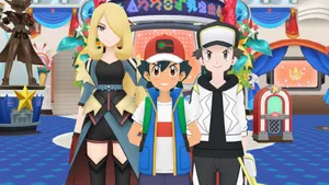 Experience Amazing Team-based Battles In Pokemon Masters Wallpaper