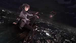 Experience An Alternate Reality In Anime City. Wallpaper