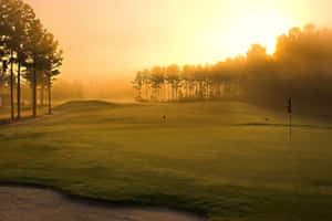 Experience An Unforgettable Round Of Golf In A Beautiful Retreat. Wallpaper