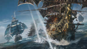 Experience Intense Ship Combat In Assassin's Creed 4: Black Flag Wallpaper