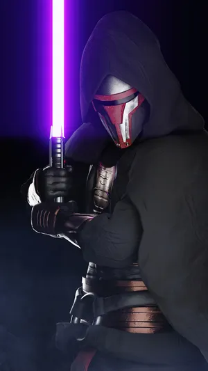 Experience Intense Sith Action With Darth Revan 4k Wallpaper