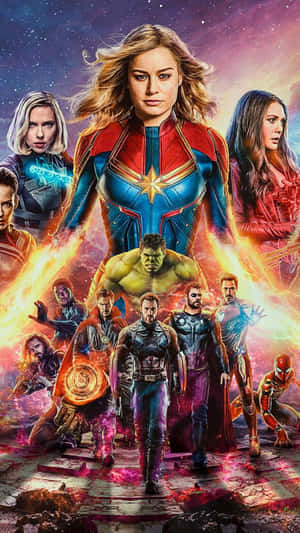 Experience Superhero Action On The Go With The Modern Avengers Iphone Wallpaper