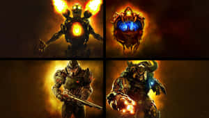 Experience The Action-packed World Of Doom Wallpaper