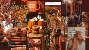 Experience The Beauty Of Fall With This Autumn Collage Wallpaper