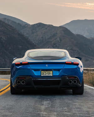 Experience The Essence Of Luxury With The Ferrari Roma Wallpaper