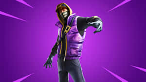 Experience The Excitement Of Fortnite With Its Edgy Purple Look Wallpaper