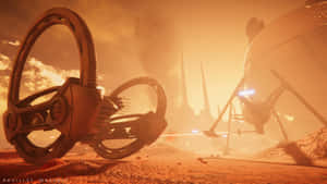 Experience The Galatic Wars In This Epic Battle On Geonosis Wallpaper