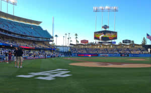 Experience The Historic Dodger Stadium Wallpaper