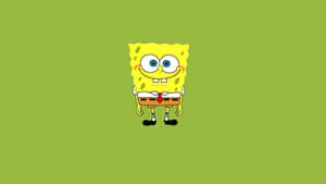 Experience The Legendary Aesthetic Spongebob On A Laptop. Wallpaper