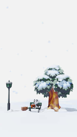 'experience The Magic Of Animal Crossing Winter' Wallpaper