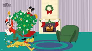 Experience The Magic Of Disney This Holiday Season With A Disney Christmas Ipad. Wallpaper