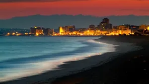 Experience The Night Lights Of Kusadasi, Turkey Wallpaper