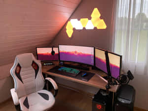 Experience The Power Of A Fully Optimized Gaming Pc Setup. Wallpaper