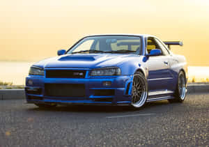 “experience The Power Of Cool Nissan Skyline” Wallpaper