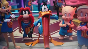 Experience The Thrill Of Space Jam In Cool Style! Wallpaper