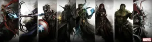 Experience The Thrill Of The Avengers In High Definition On Dual Screen Wallpaper