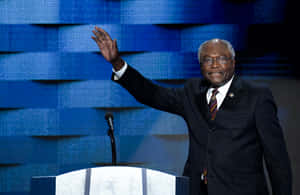 Experienced Politician Jim Clyburn Greeting With A Wave Wallpaper