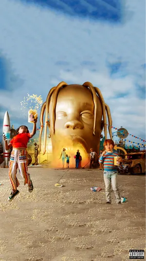 Explicit Astroworld Album Portrait Wallpaper
