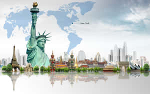Explore Stunning 3d Travel Destinations Wallpaper