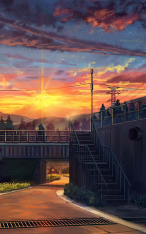 Explore The Anime Sunset Wallpaper