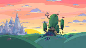 Explore The Beautiful Landscape Of Adventure Time Wallpaper