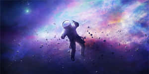 Explore The Beauty Of The Galaxies Through This Colorful Themed Painting Wallpaper