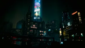 Explore The Cyberpunk Night City And All Its Futuristic Features Wallpaper