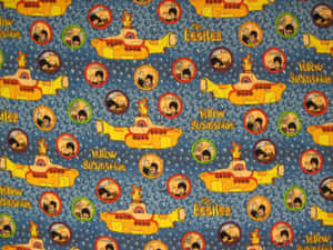 Explore The Deep Waters With A Vibrant Yellow Submarine Wallpaper
