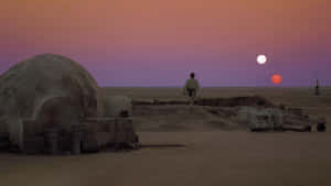 Explore The Desert Planet Of Tatooine Wallpaper
