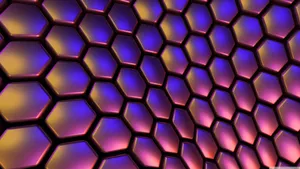 Explore The Endless Shapes And Vibrant Colors Of This Stunning Hexagon 4k Wallpaper. Wallpaper