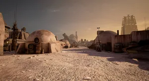 Explore The Far Reaches Of The Galaxy At Mos Eisley Wallpaper