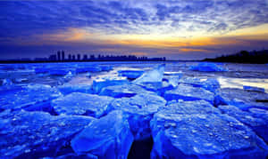 Explore The Frozen Beauty Of Ice Blue Wallpaper