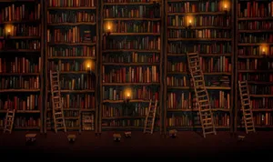 Explore The Hogwarts Library Wallpaper