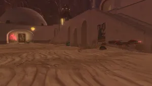 Explore The Iconic Town Of Mos Eisley In The Star Wars Universe Wallpaper