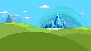 Explore The Magical World Of Adventure Time Landscape Wallpaper