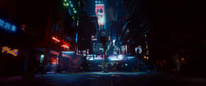 Explore The Neon-soaked Alleys Of The Future In Cyberpunk 3440x1440. Wallpaper