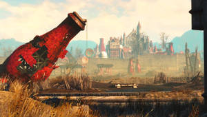 Explore The Post-apocalyptic Park Of Nuka World In Fallout 4 Wallpaper