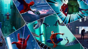 Explore The Thrilling Multiverse With Spider Man In Spider-man: Into The Spider-verse 4k. Wallpaper